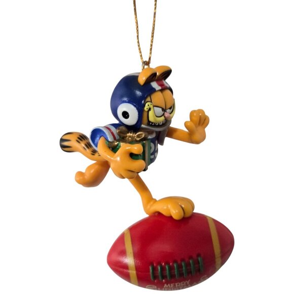 Garfield Football Player Christmas Ornament Cat Trim-A-Tree Paws 1996 Vtg - Picture 12 of 15